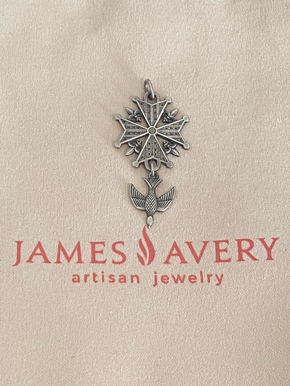 James Avery Retired Maltese Huguenot Pendant